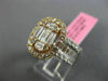 ESTATE LARGE 2.39CT DIAMOND 18KT WHITE & ROSE GOLD CLUSTER OVAL ENGAGEMENT RING