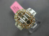 ESTATE LARGE 2.39CT DIAMOND 18KT WHITE & ROSE GOLD CLUSTER OVAL ENGAGEMENT RING
