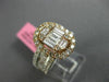 ESTATE LARGE 2.39CT DIAMOND 18KT WHITE & ROSE GOLD CLUSTER OVAL ENGAGEMENT RING