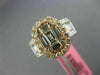 ESTATE LARGE 2.39CT DIAMOND 18KT WHITE & ROSE GOLD CLUSTER OVAL ENGAGEMENT RING