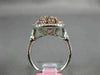 ESTATE 1.68CT WHITE & PINK DIAMOND 18K WHITE & ROSE GOLD 3D CLASSIC CLUSTER RING