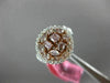 ESTATE 1.68CT WHITE & PINK DIAMOND 18K WHITE & ROSE GOLD 3D CLASSIC CLUSTER RING