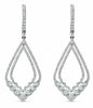 ESTATE LARGE 1.60CT DIAMOND 18K WHITE GOLD 3D TEAR DROP JOURNEY HANGING EARRINGS