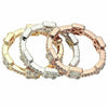 ESTATE 2.40CT DIAMOND 18KT TRI COLOR GOLD CLASSIC ETERNITY SQUARE STACKABLE RING