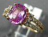 ESTATE 2.15CT DIAMOND & AAA OVAL PINK SAPPHIRE 14KT ROSE GOLD 3D ENGAGEMENT RING