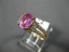 ESTATE 2.15CT DIAMOND & AAA OVAL PINK SAPPHIRE 14KT ROSE GOLD 3D ENGAGEMENT RING