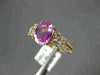 ESTATE 2.15CT DIAMOND & AAA OVAL PINK SAPPHIRE 14KT ROSE GOLD 3D ENGAGEMENT RING
