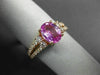 ESTATE 2.15CT DIAMOND & AAA OVAL PINK SAPPHIRE 14KT ROSE GOLD 3D ENGAGEMENT RING