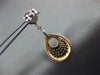 LARGE 1.74CT DIAMOND 18KT WHITE & ROSE GOLD 3D PAVE TEAR DROP HANGING EARRINGS