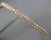 ESTATE 1.55CT DIAMOND 14KT ROSE GOLD 3D OVAL PAVE SEMI ETERNITY BANGLE BRACELET