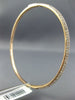 ESTATE 1.55CT DIAMOND 14KT ROSE GOLD 3D OVAL PAVE SEMI ETERNITY BANGLE BRACELET