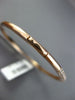 ESTATE 1.55CT DIAMOND 14KT ROSE GOLD 3D OVAL PAVE SEMI ETERNITY BANGLE BRACELET