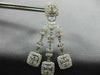 ESTATE EXTRA LARGE 8.39CT DIAMOND 18K WHITE GOLD CLUSTER SQUARE JOURNEY EARRINGS