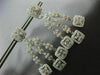 ESTATE EXTRA LARGE 8.39CT DIAMOND 18K WHITE GOLD CLUSTER SQUARE JOURNEY EARRINGS