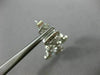 ESTATE EXTRA LARGE 8.39CT DIAMOND 18K WHITE GOLD CLUSTER SQUARE JOURNEY EARRINGS