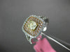 ESTATE WIDE 1.19CT MULTI COLOR DIAMOND 18KT TRI COLOR GOLD HALO ENGAGEMENT RING