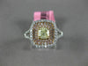 ESTATE WIDE 1.19CT MULTI COLOR DIAMOND 18KT TRI COLOR GOLD HALO ENGAGEMENT RING