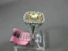 ESTATE WIDE 1.19CT MULTI COLOR DIAMOND 18KT TRI COLOR GOLD HALO ENGAGEMENT RING