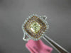 ESTATE WIDE 1.19CT MULTI COLOR DIAMOND 18KT TRI COLOR GOLD HALO ENGAGEMENT RING