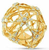 ESTATE LARGE 1.40CT DIAMOND 18KT YELLOW GOLD 3D CLASSIC MULTI STAR WEB FUN RING