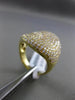ESTATE LARGE 1.94CT DIAMOND 18KT YELLOW GOLD MICRO PAVE CIRCULAR COCKTAIL RING