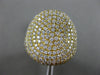 ESTATE LARGE 1.94CT DIAMOND 18KT YELLOW GOLD MICRO PAVE CIRCULAR COCKTAIL RING