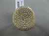 ESTATE LARGE 1.94CT DIAMOND 18KT YELLOW GOLD MICRO PAVE CIRCULAR COCKTAIL RING