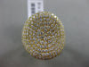ESTATE LARGE 1.94CT DIAMOND 18KT YELLOW GOLD MICRO PAVE CIRCULAR COCKTAIL RING