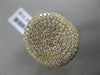 ESTATE LARGE 1.94CT DIAMOND 18KT YELLOW GOLD MICRO PAVE CIRCULAR COCKTAIL RING