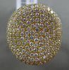 ESTATE LARGE 1.94CT DIAMOND 18KT YELLOW GOLD MICRO PAVE CIRCULAR COCKTAIL RING