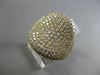 ESTATE LARGE 1.94CT DIAMOND 18KT YELLOW GOLD MICRO PAVE CIRCULAR COCKTAIL RING