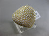 ESTATE LARGE 1.94CT DIAMOND 18KT YELLOW GOLD MICRO PAVE CIRCULAR COCKTAIL RING