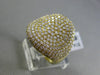 ESTATE LARGE 1.94CT DIAMOND 18KT YELLOW GOLD MICRO PAVE CIRCULAR COCKTAIL RING
