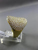 ESTATE LARGE 1.94CT DIAMOND 18KT YELLOW GOLD MICRO PAVE CIRCULAR COCKTAIL RING
