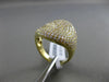 ESTATE LARGE 1.94CT DIAMOND 18KT YELLOW GOLD MICRO PAVE CIRCULAR COCKTAIL RING