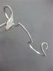 ESTATE LARGE .35CT DIAMOND & AAA RUBY 18K WHITE GOLD CLASSIC SNAKE 3 FINGER RING