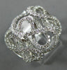 ESTATE LARGE 1.40CT DIAMOND 18KT WHITE GOLD 3D MULTI ROW INFINITY LOVE KNOT RING