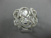 ESTATE LARGE 1.40CT DIAMOND 18KT WHITE GOLD 3D MULTI ROW INFINITY LOVE KNOT RING