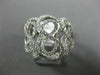 ESTATE LARGE 1.40CT DIAMOND 18KT WHITE GOLD 3D MULTI ROW INFINITY LOVE KNOT RING
