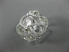 ESTATE LARGE 1.40CT DIAMOND 18KT WHITE GOLD 3D MULTI ROW INFINITY LOVE KNOT RING