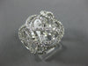 ESTATE LARGE 1.40CT DIAMOND 18KT WHITE GOLD 3D MULTI ROW INFINITY LOVE KNOT RING
