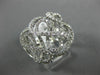 ESTATE LARGE 1.40CT DIAMOND 18KT WHITE GOLD 3D MULTI ROW INFINITY LOVE KNOT RING