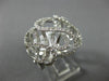 ESTATE LARGE 1.40CT DIAMOND 18KT WHITE GOLD 3D MULTI ROW INFINITY LOVE KNOT RING