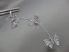 ESTATE LARGE .63CT DIAMOND 18KT WHITE GOLD BUTTERFLY CLIP ON STUD CUFF EARRINGS