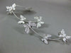ESTATE LARGE .63CT DIAMOND 18KT WHITE GOLD BUTTERFLY CLIP ON STUD CUFF EARRINGS