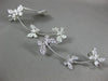 ESTATE LARGE .63CT DIAMOND 18KT WHITE GOLD BUTTERFLY CLIP ON STUD CUFF EARRINGS
