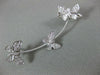 ESTATE LARGE .63CT DIAMOND 18KT WHITE GOLD BUTTERFLY CLIP ON STUD CUFF EARRINGS