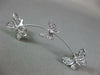 ESTATE LARGE .63CT DIAMOND 18KT WHITE GOLD BUTTERFLY CLIP ON STUD CUFF EARRINGS