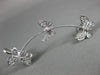ESTATE LARGE .63CT DIAMOND 18KT WHITE GOLD BUTTERFLY CLIP ON STUD CUFF EARRINGS