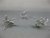 ESTATE LARGE .63CT DIAMOND 18KT WHITE GOLD BUTTERFLY CLIP ON STUD CUFF EARRINGS